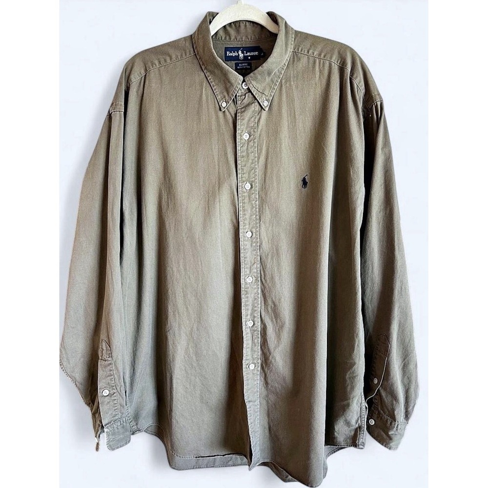 Ralph Lauren Blaire Vintage Mens Button Down Shirt 100% Cotton Size XL